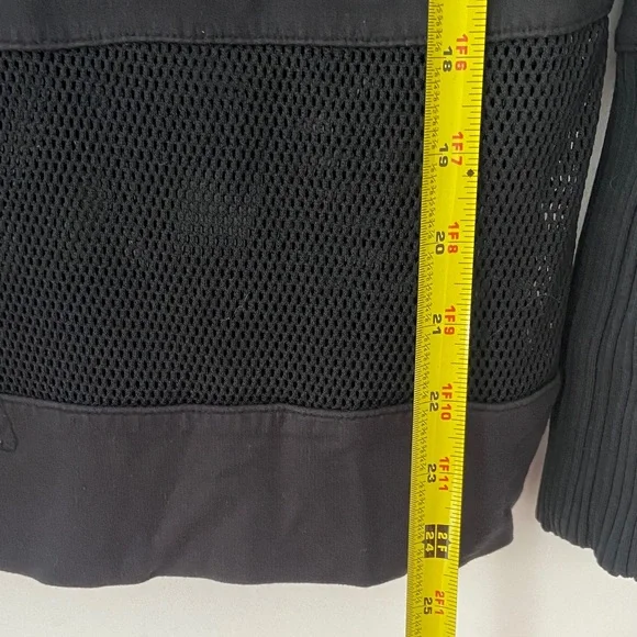 Alo Yoga Plank Long Sleeve Mesh Panel Top in black - Picture 9 of 10